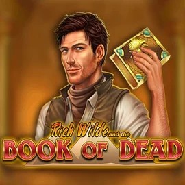 Slots logo of Book of Dead from Play'n GO at Vegasino Casino
