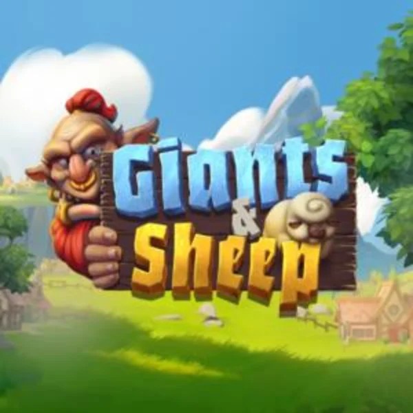 Slots logo of Giants and Sheep from Relax Gaming at Vegasino Casino