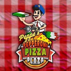 Peppe’s Pepperoni Pizza Plaza casino game by Pragmatic Play – featured logo at Vegasino Casino